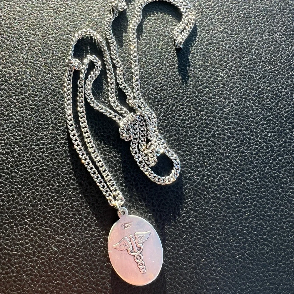 Sterling Silver Saint Agatha Necklace Set